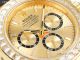 C1 Factory Super Clone Rolex Daytona 4131 Black-Gold Dial with Baguettes (4)_th.jpg